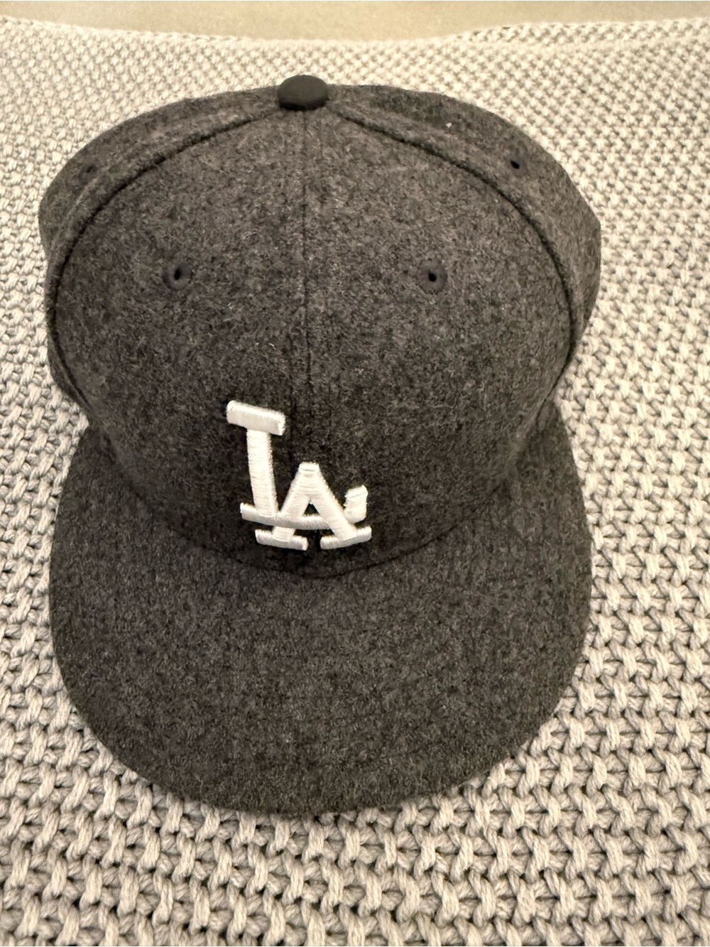 LA Wool Blend Gray Baseball Cap New